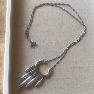 Stella and Dot long silver necklace